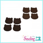 LABEL TAG - BEAR LEATHER GOODS - COFFEE/BROWN COLOR (4PCS PER 1 PK)